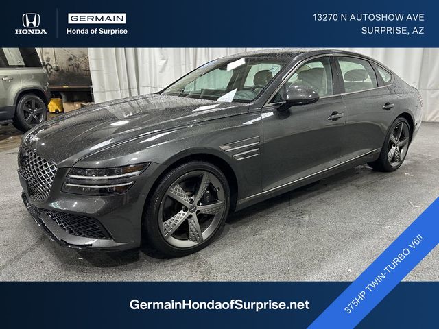 Makalu Gray 2023 Genesis G80 Sedan All-Wheel Drive 8-Speed Automatic
