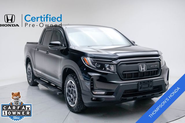 Crystal Black Pearl 2024 Honda Ridgeline Pickup Truck All-Wheel Drive 9-Speed Automatic