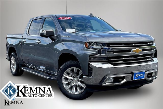 Gray (Satin Steel Metallic) 2022 Chevrolet Silverado 1500 Pickup Truck Four-Wheel Drive 8-Speed Automatic