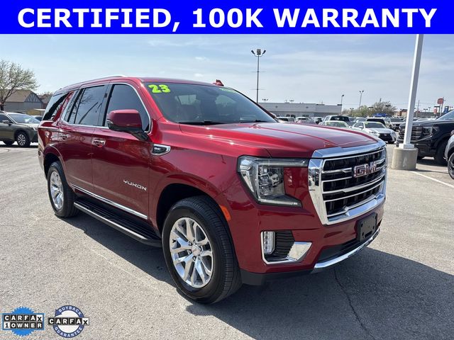 Volcanic Red Tintcoat 2023 GMC Yukon SLT 4WD SUV / Crossover Four-Wheel Drive