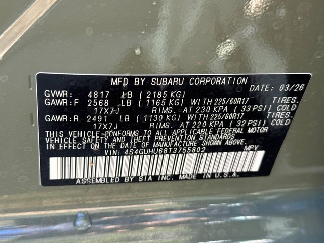 New 2026 Green Subaru Wilderness image 35