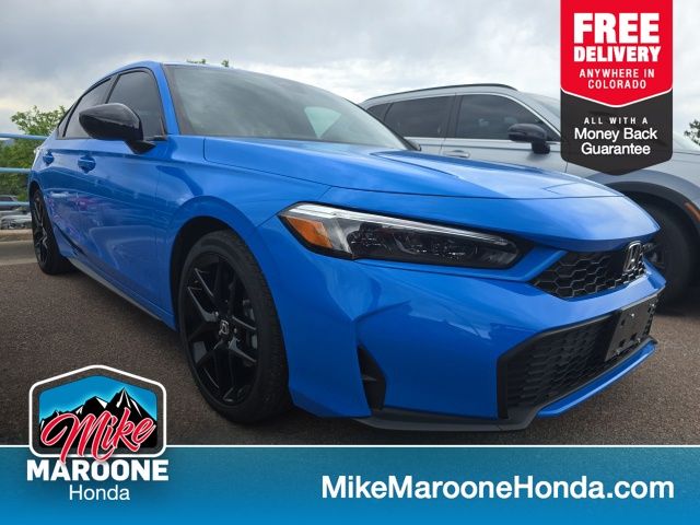 Boost Blue Pearl 2025 Honda Civic Hybrid Sport Hatchback FWD Hatchback Front-Wheel Drive Continuously Variable Transmission