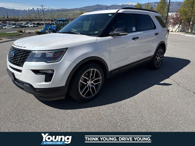 White Platinum Clearcoat Metallic 2019 Ford Explorer Sport AWD SUV / Crossover All-Wheel Drive 6-Speed Automatic