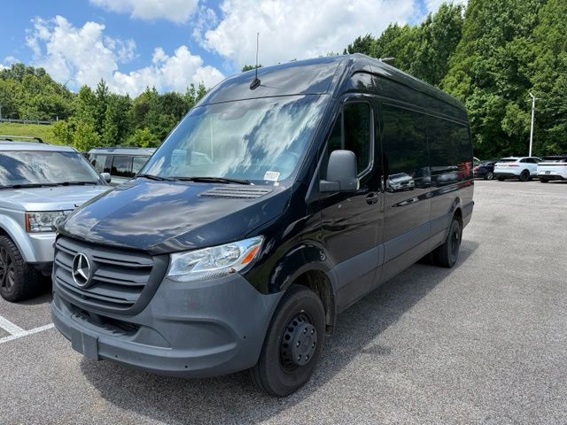 Jet Black 2024 Mercedes-Benz Sprinter Cargo 3500 170 High Roof RWD Van Rear-Wheel Drive 9-Speed Automatic