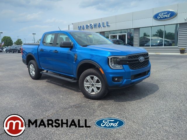 Blue Metallic 2024 Ford Ranger XL SuperCrew 4WD Pickup Truck Four-Wheel Drive Automatic
