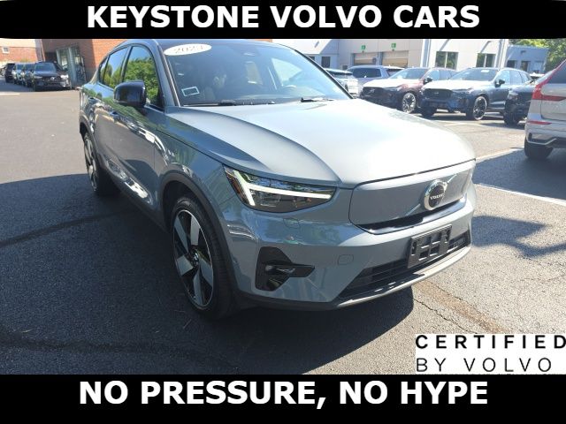 Thunder Gray Metallic 2023 Volvo C40 Recharge SUV / Crossover All-Wheel Drive 1-Speed Automatic