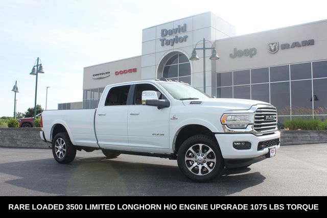 Bright White Clearcoat 2024 RAM 3500 Limited Longhorn Crew Cab LB 4WD Pickup Truck Four-Wheel Drive 6-Speed Automatic