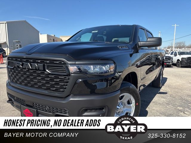 Diamond Black Crystal Pearlcoat 2026 RAM 1500 Tradesman Crew Cab 4WD Pickup Truck Four-Wheel Drive 8-Speed Automatic