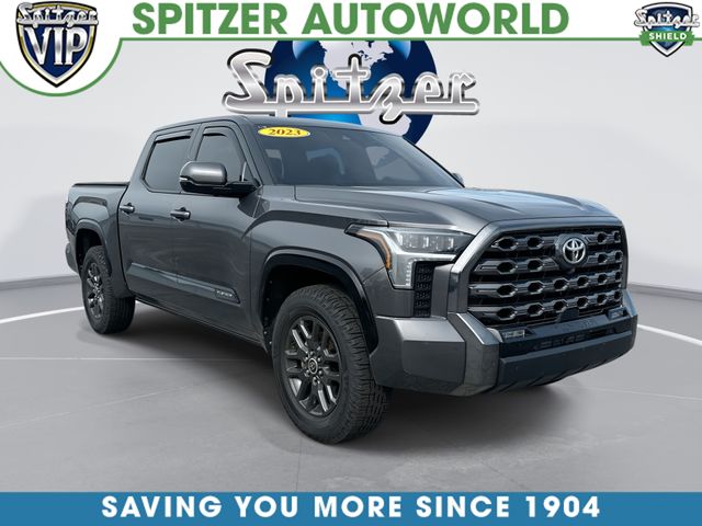 Magnetic Gray Metallic 2023 Toyota Tundra Platinum CrewMax Cab 4WD Pickup Truck Four-Wheel Drive Automatic