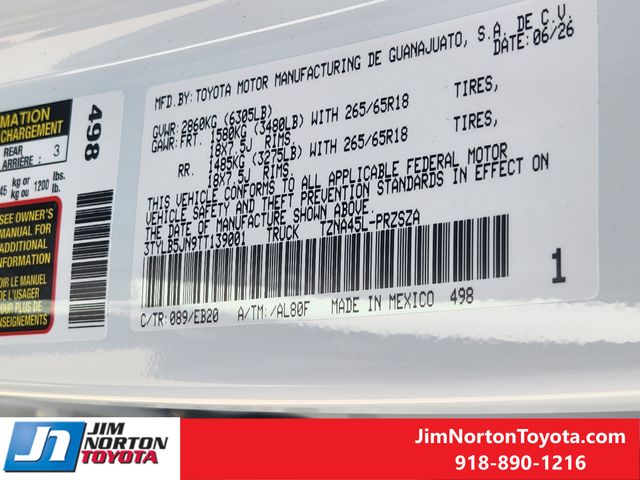 New 2026 Toyota Tacoma Truck