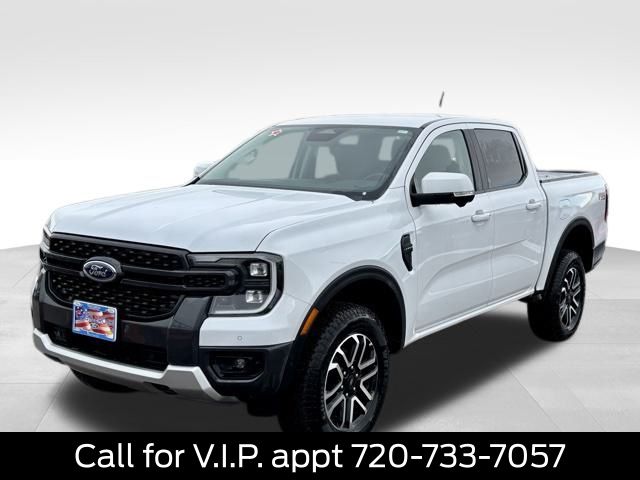 Oxford White 2025 Ford Ranger Lariat SuperCrew 4WD Pickup Truck Four-Wheel Drive Automatic