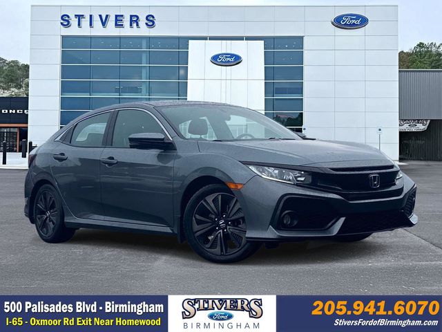 Gray (Modern Steel Metallic) 2018 Honda Civic Hatchback EX-L FWD with Navigation Hatchback Front-Wheel Drive Continuously Variable Transmission
