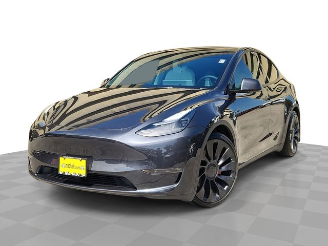 Gray 2024 Tesla Model Y Performance AWD SUV / Crossover All-Wheel Drive 1-Speed Automatic