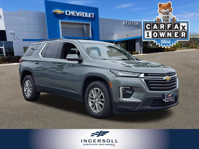 Silver Sage Metallic 2023 Chevrolet Traverse SUV / Crossover Four-Wheel Drive 9-Speed Automatic
