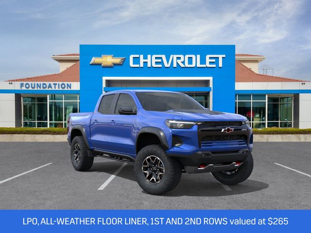 Reef Blue Metallic 2026 Chevrolet Colorado ZR2 Crew Cab 4WD Pickup Truck Four-Wheel Drive 8-Speed Automatic