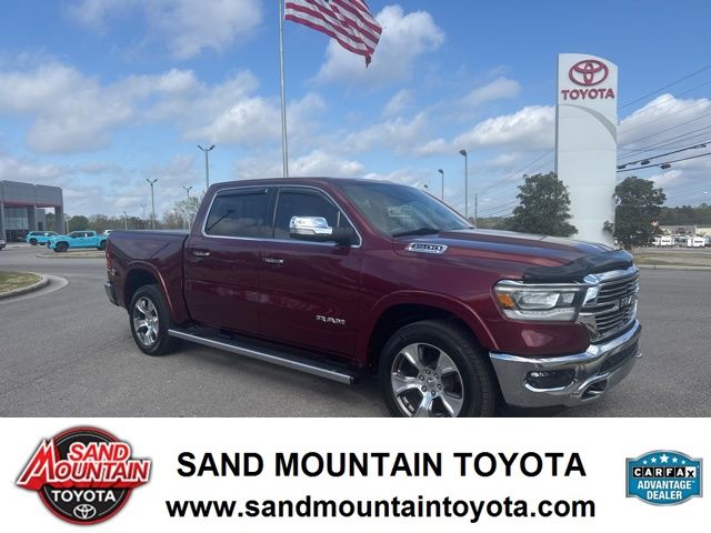 Delmonico Red Pearlcoat 2021 RAM 1500 Laramie Crew Cab 4WD Pickup Truck Four-Wheel Drive 8-Speed Automatic