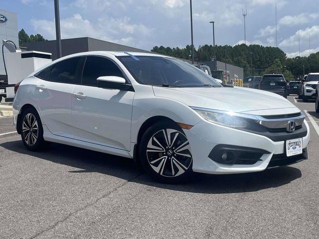 White Orchid Pearl 2017 Honda Civic Sedan Front-Wheel Drive Continuously Variable Transmission