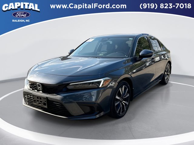 Sonic Gray Pearl 2024 Honda Civic Hatchback EX-L FWD Hatchback Front-Wheel Drive Continuously Variable Transmission