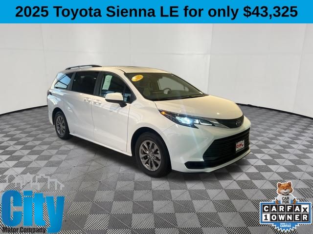 Ice Cap 2025 Toyota Sienna LE 8-Passenger AWD Minivan All-Wheel Drive Continuously Variable Transmission