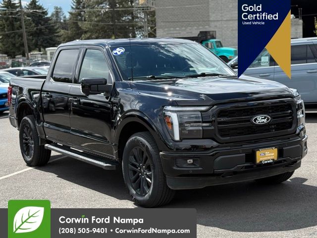 Agate Black Metallic 2025 Ford F-150 Lariat SuperCrew 4WD Pickup Truck Four-Wheel Drive Automatic