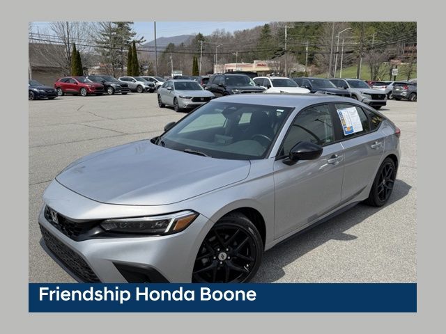 Lunar Silver Metallic 2023 Honda Civic Hatchback Sport FWD Hatchback Front-Wheel Drive Continuously Variable Transmission