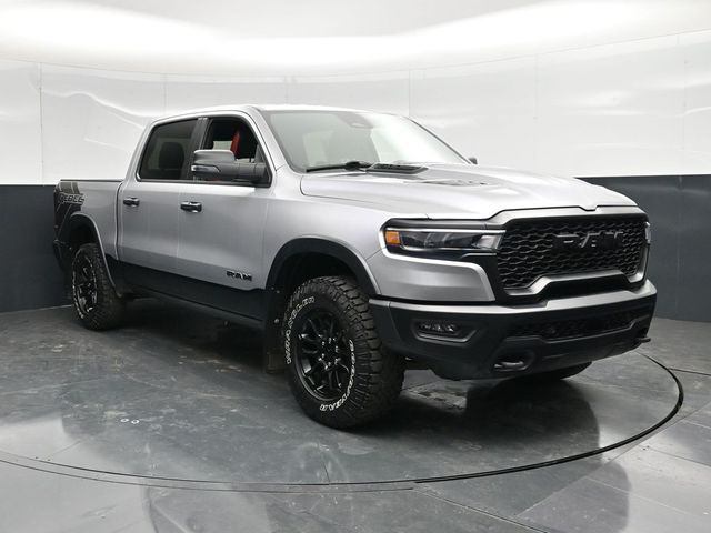 Billet Silver Metallic Clearcoat 2025 RAM 1500 Rebel Crew Cab 4WD Pickup Truck Four-Wheel Drive 8-Speed Automatic