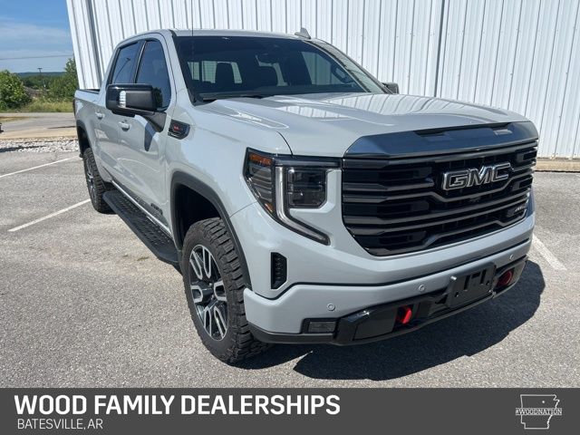Thunderstorm Gray 2024 GMC Sierra 1500 AT4 Crew Cab 4WD Pickup Truck Four-Wheel Drive Automatic