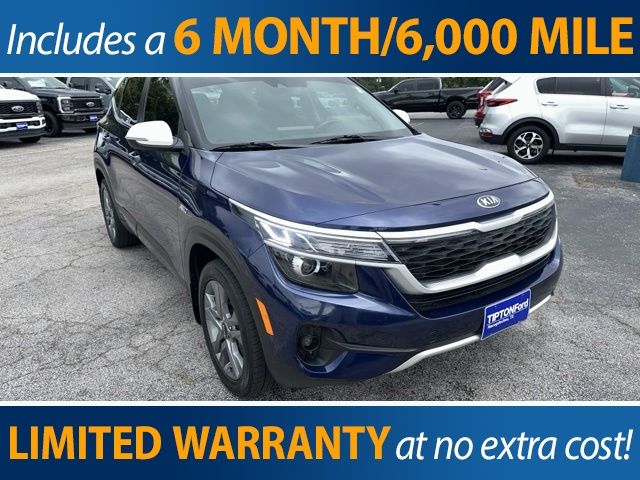 Dark Ocean Blue/White Roof 2021 Kia Seltos S AWD SUV / Crossover All-Wheel Drive Continuously Variable Transmission