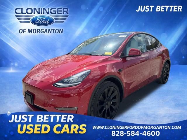 Red Multi-Coat 2022 Tesla Model Y Long Range AWD SUV / Crossover All-Wheel Drive 1-Speed Automatic