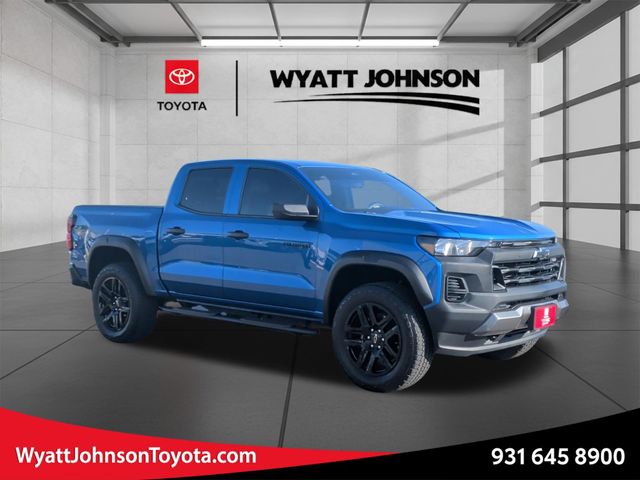 Glacier Blue Metallic 2023 Chevrolet Colorado Pickup Truck Four-Wheel Drive 8-Speed Automatic