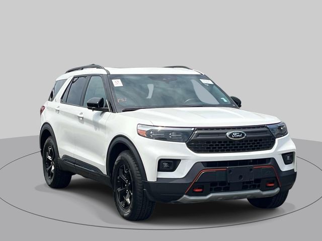 White Metallic 2023 Ford Explorer SUV / Crossover All-Wheel Drive Automatic