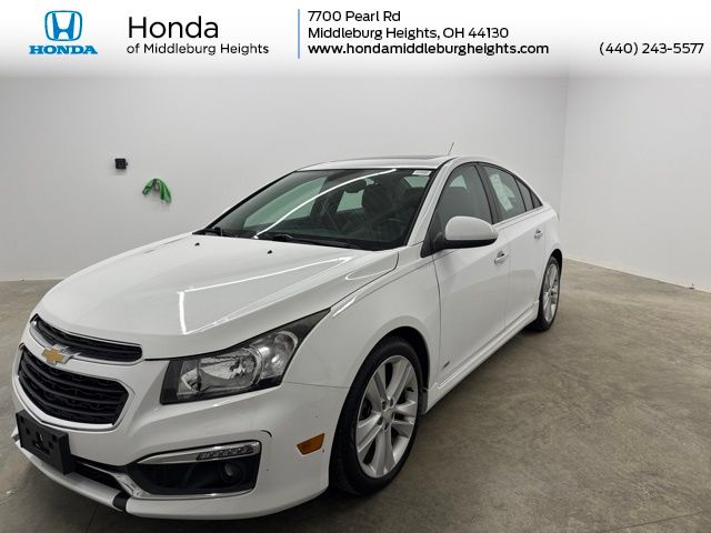 Summit White 2015 Chevrolet Cruze Sedan Front-Wheel Drive 6-Speed Automatic Overdrive