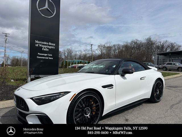 MANUFAKTUR Moonlight White Metallic 2026 Mercedes-Benz SL-Class Convertible All-Wheel Drive 9-Speed Automatic