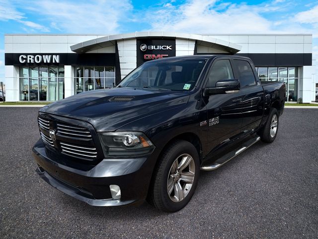 Gray (Maximum Steel Metallic Clearcoat) 2014 RAM 1500 Sport Crew Cab RWD Pickup Truck 4X2 8-Speed Automatic