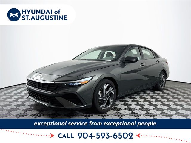 Amazon Gray 2025 Hyundai Elantra Sedan Front-Wheel Drive Continuously Variable Transmission