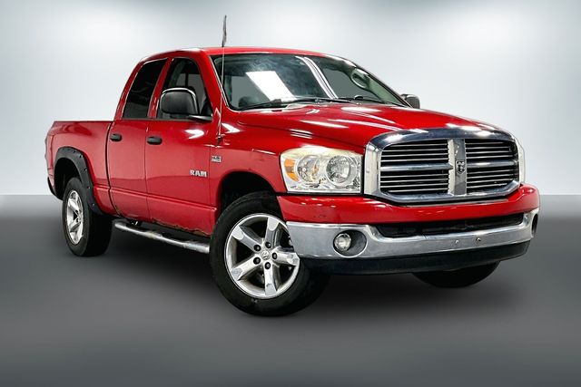 Flame Red Clearcoat 2008 Dodge RAM 1500 Pickup Truck Four-Wheel Drive 5-Speed Automatic