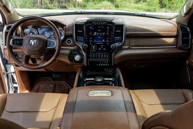 2019 Ram 1500 Laramie Longhorn White at DeMontrond Mazda