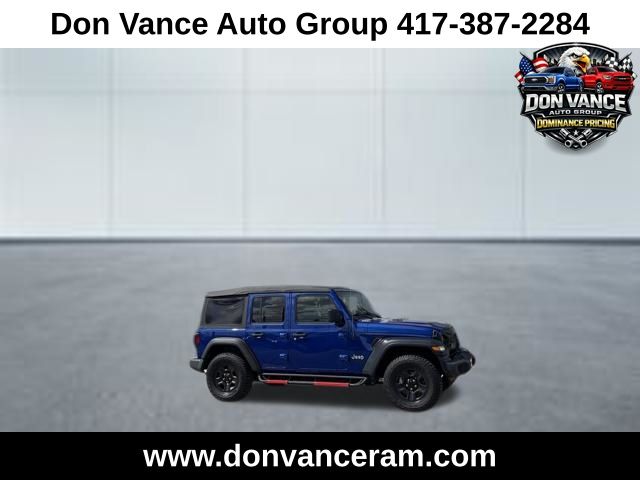 Ocean Blue Metallic Clearcoat 2018 Jeep Wrangler Unlimited Sport 4WD SUV / Crossover Four-Wheel Drive 6-Speed Manual
