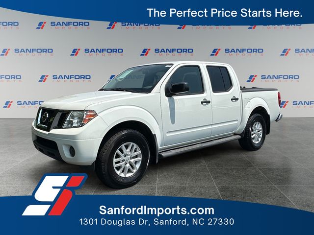 Glacier White 2019 Nissan Frontier SV V6 Crew Cab 4WD Pickup Truck Four-Wheel Drive 5-Speed Automatic Overdrive