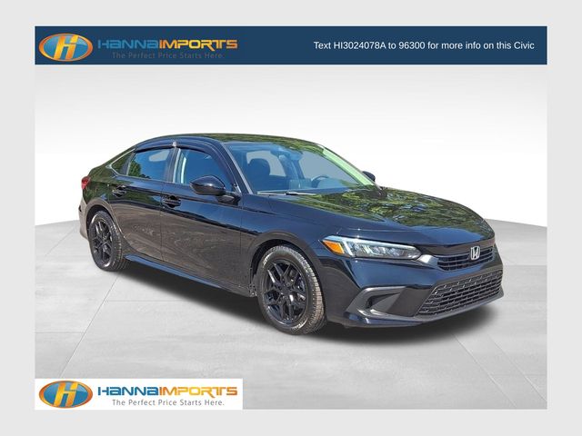 Crystal Black Pearl 2024 Honda Civic Sedan Front-Wheel Drive Continuously Variable Transmission