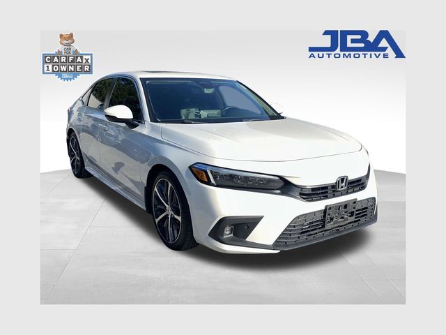 Platinum White Pearl 2023 Honda Civic Touring FWD Sedan Front-Wheel Drive Continuously Variable Transmission