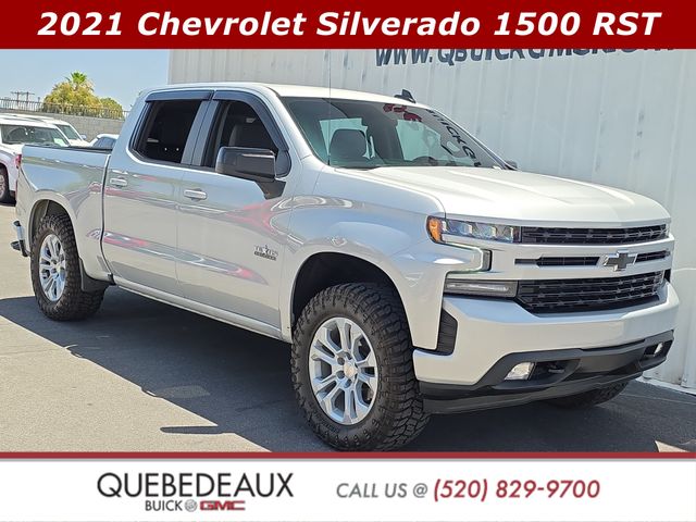 Silver Ice Metallic 2021 Chevrolet Silverado 1500 Pickup Truck Four-Wheel Drive Automatic