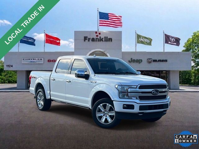 White Platinum Clearcoat Metallic 2019 Ford F-150 Pickup Truck Four-Wheel Drive Automatic