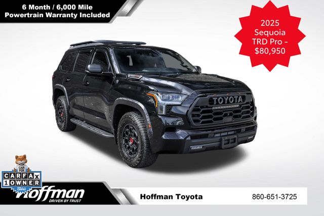 Midnight Black Metallic 2025 Toyota Sequoia TRD Pro 4WD SUV / Crossover Four-Wheel Drive Automatic