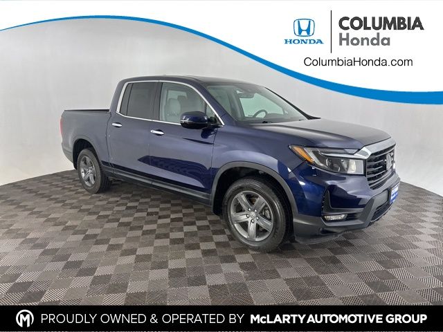 Black (Obsidian Blue Pearl) 2022 Honda Ridgeline RTL-E AWD Pickup Truck All-Wheel Drive 9-Speed Automatic