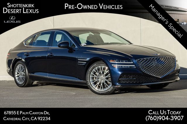 Capri Blue 2023 Genesis G80 Sedan Rear-Wheel Drive 8-Speed Automatic