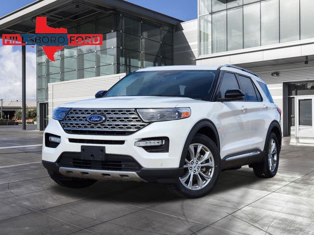 2021 White Ford Explorer Limited SUV