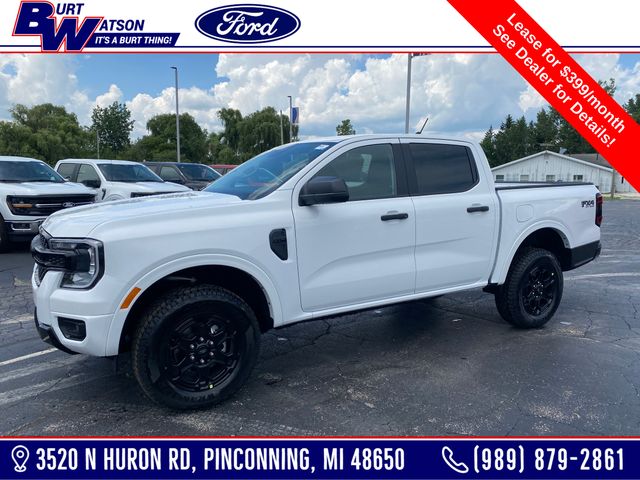 Oxford White 2025 Ford Ranger XLT SuperCrew 4WD Pickup Truck Four-Wheel Drive Automatic
