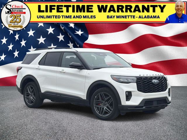 White Metallic 2025 Ford Explorer SUV / Crossover All-Wheel Drive Automatic