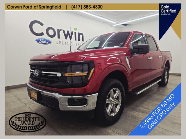 Rapid Red Metallic Tinted Clearcoat 2024 Ford F-150 XLT SuperCrew 4WD Pickup Truck Four-Wheel Drive Automatic